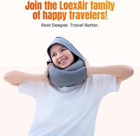 Oreiller de voyage à capuche en mousse à mémoire de forme, ultra doux, bloquant la lumière, pour une intimité optimale, léger, kit de voyage pour avion et trajets.