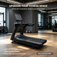 Tapis roulant électrique commercial à écran LED, robuste, pour entraînement cardio en club