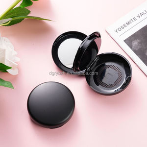 Contenitore Compatto Rotondo Vuoto con Fibbia, Scatola Nera Opaca per Cipria in Polvere Libera, <span class=keywords><strong>Ombretto</strong></span>, Blush, Illuminante e Contouring con Specchio e Piumino - Product Image 2