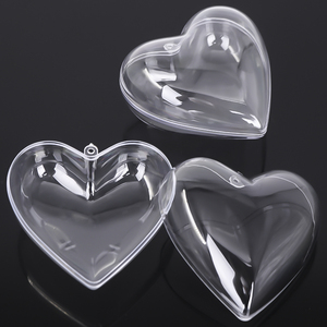 SUNSHING Factory <b>Clear</b> <b>Plastic</b> Heart Ornaments Christmas Wedding Fillable Baubles Heart Shaped Jewelry Box Candy Gift <b>Container</b> - Product Image 3