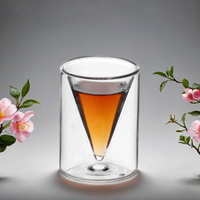 Nouvelle conception, nouvelle mode, verre à shot double paroi en céramique chinoise 30 ml pour boisson