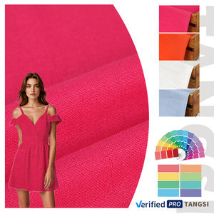 Giysi yapmak için 50'den fazla renk dokuma düz kumaş keten viskon hazır malların büyük miktarda - Product Image 1