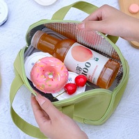 Sac à main thermique à deux étages pour famille bento pique-nique sac à lunch isolé en feuille d'aluminium sac fourre-tout pour déjeuner rafraîchissant