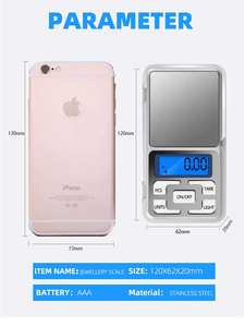 보석 소형 소형 소형 무게를 다는, Lcd 디스플레이 가늠자 전자 금 무게 - Product Image 3
