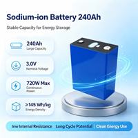 Sel Baterai Ion Natrium Prismatik 240Ah Kelas A Baru untuk Sistem Penyimpanan Energi Surya Rumah Tangga Off Grid