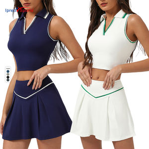 Conjuntos Deportivos sin Mangas para Mujer, Ropa de Entrenamiento y Bádminton Casual, Falda de Tenis con Short para Yoga, Fitness y Deportes al Aire Libre - Product Image 1