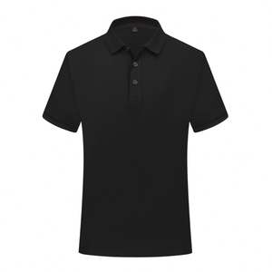 Vente en gros de polos unis 100% coton pour hommes T-shirt tricoté décontracté de golf avec impression de broderie de logo personnalisé - Product Image 5