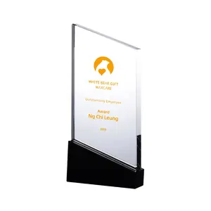 Melhor personalidade personalizado award cristal troféu para presentes, troféu de vidro, premiado