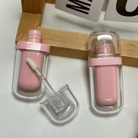 Vente chaude 3ml ovale brillant à lèvres Tube métallique en plastique cosmétique emballage conteneur estampage à chaud pour rouge à lèvres enduit par pulvérisation lèvre