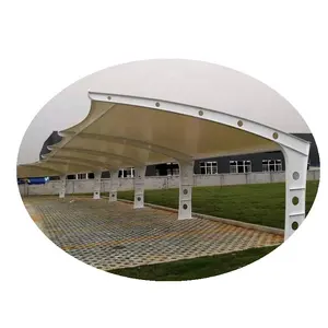 PVC PVDF PVF PTFE ETFE bıçak kaplı branda otopark için membran yapısı havaalanı spor stadyumu