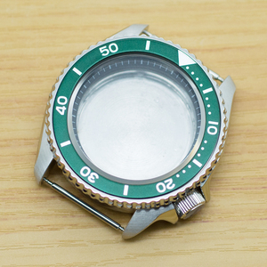 Cristal de zafiro plateado de acero inoxidable de 42mm compatible con movimiento NH35, pieza de caja de reloj de movimiento NH36 - Product Image 1