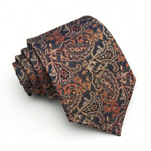 Men's Formal Khaki Champagne Brown Striped <b>Tie</b> 8CM Wide <b>Polyester</b> Business Collar Shirt Professional Dress Neck <b>Tie</b> - Product Image 2