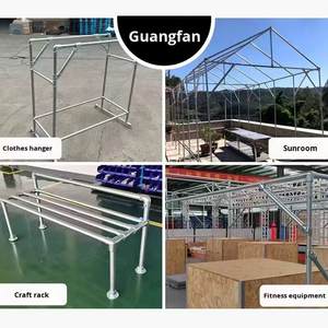 4/6 Inch 1/2 Inch 25mm Pijpconnector 32 Gegalvaniseerd ijzeren pijp T-stuk Klemverbinding Zonder lassen Plankbevestiging Metrische meting - Product Image 4