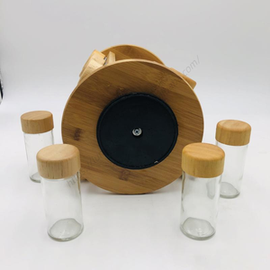 Estante Giratorio para Especias de Cocina y Restaurante T252, con Base Giratoria, Tapa de Madera, Botellas, 3 Niveles, Circular - Product Image 5