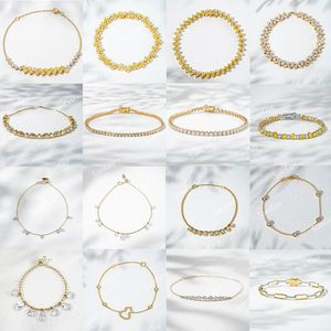 Pulsera de tenis Starsgem de oro amarillo de 10k con diamantes de laboratorio sueltos DEF VS de corte redondo de 3.8mm y engaste de bisel - Product Image 5