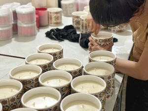 Bougie de luxe OEM ODM Bocal en céramique Logo privé personnalisé Meilleur prix de gros pour les occasions de Noël - Product Image 2