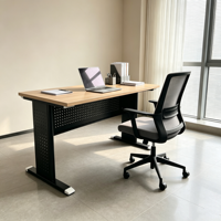 Table de bureau moderne avec plateau MFC, bureau de conférence simple, table de réception exécutive, mobilier de bureau commercial
