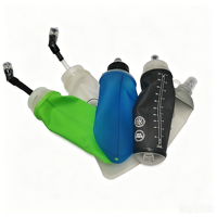 Gourde souple pliable en TPU pour la course à pied, bouteille d'eau souple et pliable pour sac d'hydratation, cyclisme, marathon, course à pied