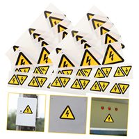 Étiquettes d'avertissement triangulaires à haute tension réfléchissantes de danger d'approvisionnement d'usine