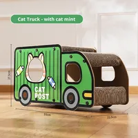 Maison pour chat à deux étages avec papier ondulé résistant aux griffes, lit pour animaux de compagnie, jouet pour chat de haute qualité, emballé en carton en gros