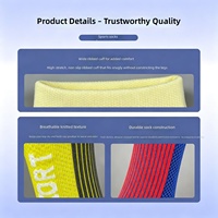 Chaussettes de football athlétiques en maille tricotée avec zones ventilées, soutien de la voûte plantaire, orteil et talon renforcés, pour sports de plein air