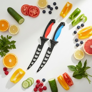 Fishing Camping Knife Stainless Steel Blade Drop Point 28cm Straight <b>Edge</b> <b>Plastic</b> Handle 2mm Thickness Multi-Purpose OEM - Product Image 1
