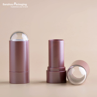Tube de stick correcteur/rouge à joues rond avec capuchon dôme transparent pour emballage cosmétique