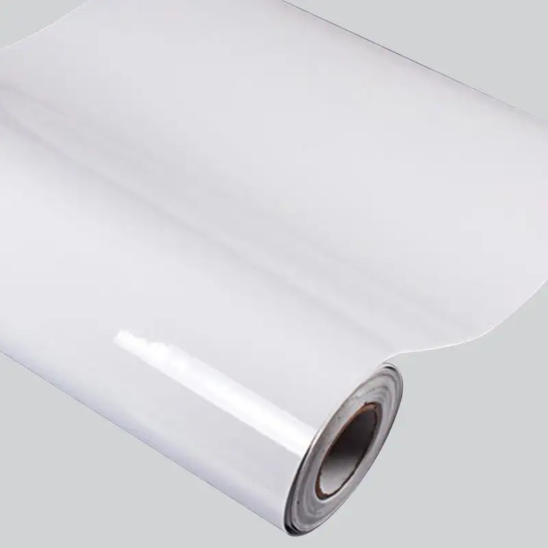 Rollos de vinilo autoadhesivo de PVC para decoración de bodas, rollo de suelo blanco brillante de alta calidad para pista de baile