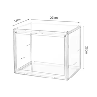 Boîte aveugle modèle en acrylique présentoir de rangement Labubu empilable en plastique transparent boîte de rangement à main de bureau support bureau à domicile