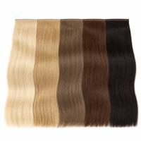 Extensions de cheveux naturels 100% Remy Double Drawn, tissage Genius Weft noué à la main, invisible, pour femmes, vente en gros, personnalisable