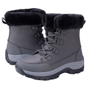 Bottes d'hiver chaudes pour hommes et femmes avec logo personnalisé, chaussures décontractées, imperméables à la neige, à tige haute, en polaire - Product Image 3