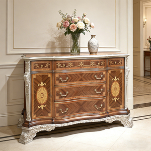 Meuble ancien exquis pour la maison, commode en bois pour salon, buffet vintage en bois massif avec feuille d'<span class=keywords><strong>argent</strong></span> de luxe - Product Image 1
