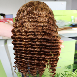 Perruque de cheveux humains vierges bruts avec fermeture à lacet transparente HD Vague lâche pour mèches frontales en dentelle pour femmes noires - Product Image 1