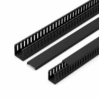 Goulotte de câblage en PVC noire rainurée sur mesure 35x35mm 50x35mm 80x40mm, type doigt, pour système solaire domestique