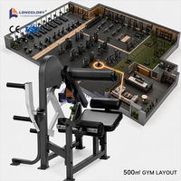 Machine de musculation professionnelle de haute qualité pour centre de fitness, modèle 500 Square, avec extension dorsale et charge de plaques en acier, pour exercices pectoraux
