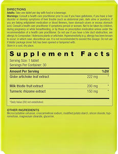 Tablet detoks hati Label pribadi OEM/ODM dengan suplemen Herbal ekstrak bubuk kunyit dan susu - Product Image 2