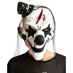 Máscara de Payaso Blanca de Látex, Duradera, para Fiestas, Kits de Decoración, Máscara de Halloween para Adultos - Product Image 1