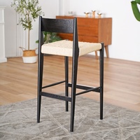 Meubles modernes nordiques en bois massif de luxe tabouret de bar rembourré chaise haute de café boutique chaise de restaurant salle à manger siège de pub