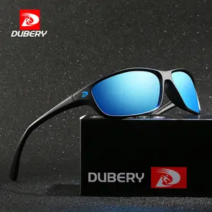 Dubery d135 óculos de sol polarizado, novo, descoloração, óculos de sol esportivo, para homens, proteção para equitação, pesca