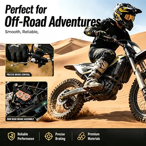 Kit <span class=keywords><strong>de</strong></span> Sistema <span class=keywords><strong>de</strong></span> Freno Trasero <span class=keywords><strong>de</strong></span> Doble Caliper con Pistón Contrapuesto para Motocicleta Eléctrica Todoterreno Surron Ultra Bee - Product Image 5
