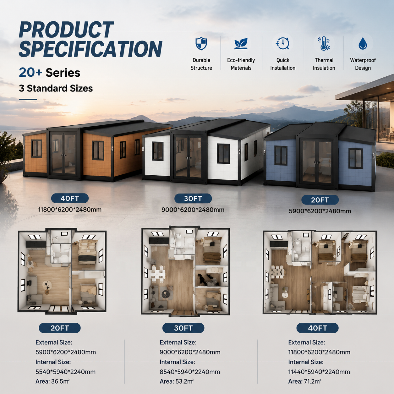 Solar Double Wing Expandable House Saudi Arabia High Insulation Prefab Villa Folding Container Home · image 6