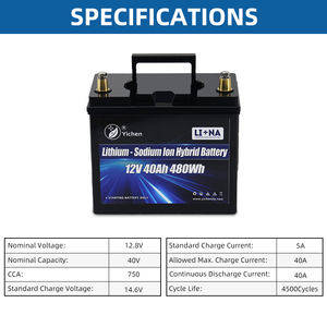 Batteria per Auto 12V 40Ah LiFePO4 Ioni di Sodio Ibrida Semi-Solida 4000 Cicli Nuova Tecnologia per Avviamento Auto - Product Image 2