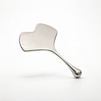 Outil de massage Gua Sha en acier inoxydable, design feuille, pour le modelage des tissus mous du corps, outil de grattage Guasha avec effet lifting du visage