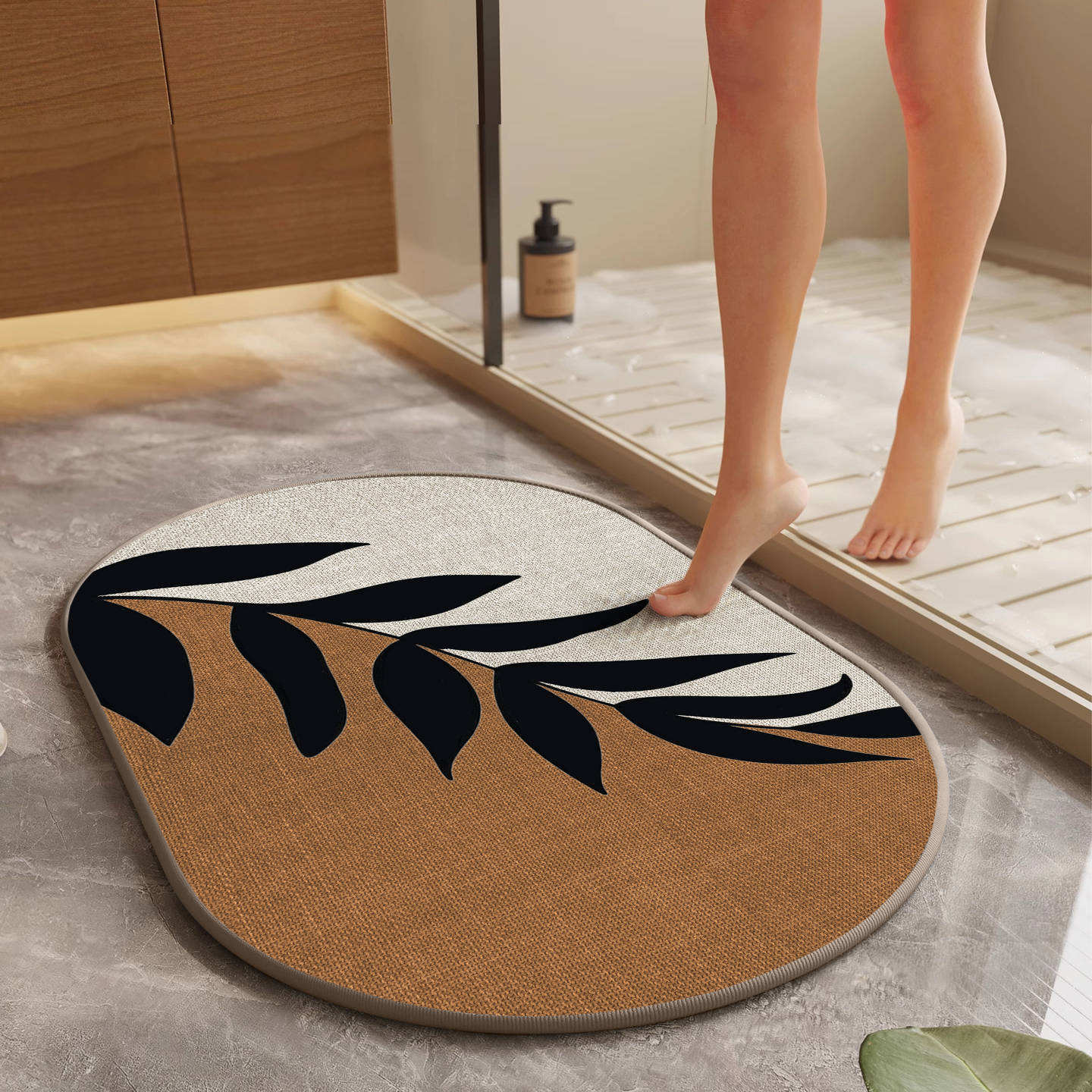 Feuillage brun et blanc