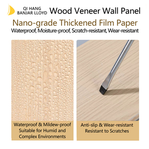 Panel de pared impermeable de chapa de madera de bambú con carbón vegetal, corte de precisión, para paredes interiores, escuelas, hoteles, gimnasios - Product Image 5
