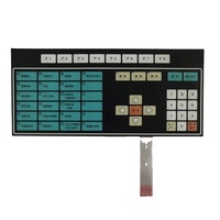 Keypad Sakelar Membran Kustom OEM ODM, Tombol Tekan Taktil dengan Overlay Grafis PET PC untuk Panel Kontrol Industri