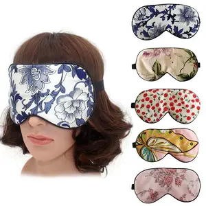Nueva máscara de Ojos de seda de doble cara Mulberry estilo chino tradicional sombreado protección ocular máscara de ojos para dormir