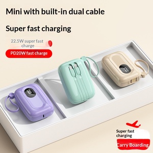 Nuevo cargador portátil mini de 10000mAh con cable integrado en forma de huevo y carga rápida. - Product Image 5