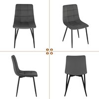 Chaises de salle à manger pivotantes pour salle à manger cuisine salon chaises de cuisine rembourrées avec dossier couverture en velours avec pieds en métal