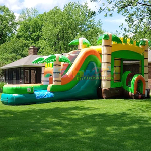 Commercial <b>inflatable</b> maui bounce house with slide combo bouncer outdoor kids jumping castle - Product Image 2